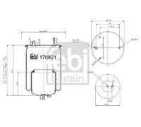 Febi Air Suspension Bellow 228mm Rear