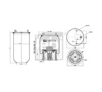 FEBI 187774 Air Suspension Bellow Replacement Spare Repair For Saf Krone