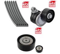 Febi Aux Belt Kit (V-Ribbed Belt + Tensioner + Idler) fits Mercedes-Benz Gle