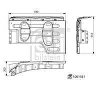 FEBI BILSTEIN 1001341 Wing Front Right Lower 780mm Length Fits MERCEDES-BENZ