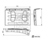 FEBI BILSTEIN 1001342 Wing Front Left Lower 778mm Length Fits MERCEDES-BENZ