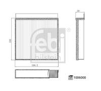 Cabin Air Filter Fits Mg ZS SUV MG ZS SUV FEBI BILSTEIN 1006000