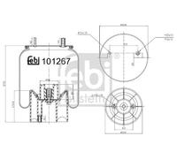 FEBI BILSTEIN 101267 Air Suspension Bellow Rear 257/200mm Ø Fits MERCEDES-BENZ