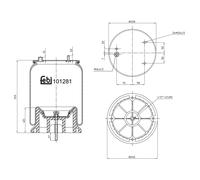 FEBI BILSTEIN 101281 Air Suspension Bellow 242/229mm Outer Diameter Fits DAF