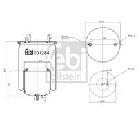 FEBI BILSTEIN 101284 Air Suspension Bellow Rear 229/168mm Outer Ø Fits VOLVO