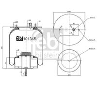 FEBI BILSTEIN 101345 Boot, air suspension