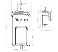 Air Suspension Spring 102377 Febi Bag 1081785 20455245 20494458 20534645 Quality