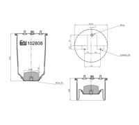 FEBI BILSTEIN 102808 Air Suspension Bellow Rear Fits Iveco Daily 5 Van