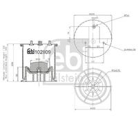 Febi Bilstein 102809 Air Spring Bellows