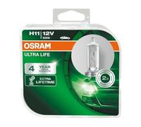 OSRAM Ultra Life H11 Long Life Headlight Bulbs (Twin Pack of Bulbs) 64211ULT-HCB