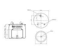 Febi Bilstein 105951 Air Spring Bellows with Steel Piston