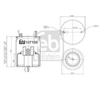 Air Suspension Spring 107169 Febi Bag 21321520 23600767 Top Quality Guaranteed