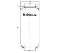 febi bilstein 107302 Air Spring Bellows without Piston