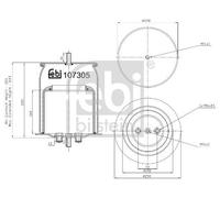 FEBI Bilstein Air Suspension Boot 107305 - Fits Iveco Eurostar/Eurotech MH/MP - OEM Quality