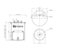FEBI BILSTEIN 108033 Air Suspension Bellow 228/170mm Outer Diameter Fits DAF