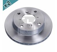 2x Brake Discs Pair Vented Front 231mm 10867 Febi Set 5531160B20 5531180F01 New