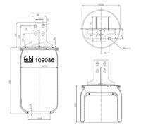Febi Bilstein 109086 Air Spring Bellows without Piston Pack of 1