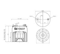Febi Bilstein 109227 Air Spring Bellows with Plastic Piston Pack of 1