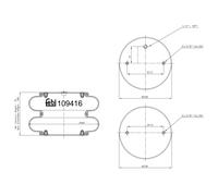 FEBI BILSTEIN 109416 Air Suspension Bellow 226mm Outer Diameter Fits SAF