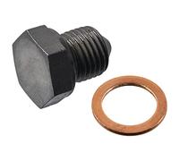 febi bilstein 12281 Oil Drain Plug with seal ring, 1 unit, Silber