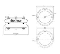febi bilstein 170120 Air Suspension Bellows for Lift Axle