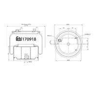 Febi Bilstein 170918 Air Spring Bellows with Steel Piston