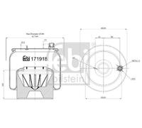 Air Suspension Spring Rear 171918 Febi Bag A9603200057 A9603206757 A9603207021