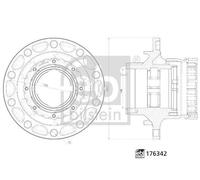 FEBI BILSTEIN 176342 Wheel Hub Rear Suspension 383.5mm Outer Diameter Fits VOLVO