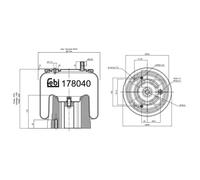 Air Suspension Spring 178040 Febi Bag 1077929 1336404 1371808 Quality Guaranteed