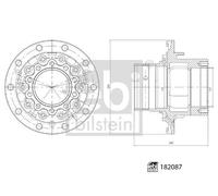 FEBI BILSTEIN 182087 Wheel Hub Rear Suspension 380mm Outer Ø Fits MERCEDES-BENZ