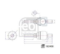 FEBI BILSTEIN 182408 Inner Tie Rod Left Front Right Fits Massey Ferguson