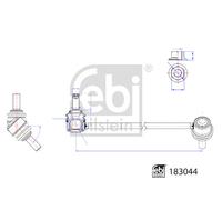 FEBI BILSTEIN 183044 Rod/Strut, stabiliser for MERCEDES-BENZ