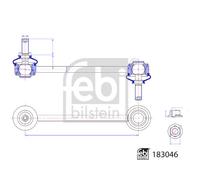 LINKCOUPLING ROD STABILISER BAR 183046 FOR PEUGEOT 508/SW/II DS 1.5L EHY 2.0L