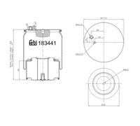 FEBI BILSTEIN BELLOW, AIR SUSPENSION REAR LEFT REAR RIGHT ERF MAN ECT TGA TGM TG