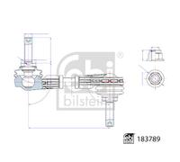FEBI BILSTEIN 183789 Stabiliser Bar Link/Coupling Rod Rear Right Left Fits Ford