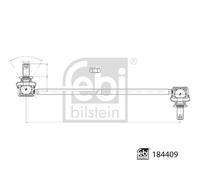 Link/Coupling Rod, stabiliser bar FEBI BILSTEIN 184409 For TOYOTA, LEXUS, SUZUKI