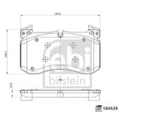 FEBI BILSTEIN 184439 Disc Brake Brake Pad Set Front Fits Mercedes GLE Coupe