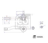 FEBI BILSTEIN 184606 Tie Rod End for TOYOTA