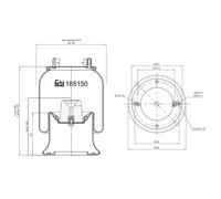 FEBI BILSTEIN 185150 Boot, air suspension