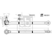 FEBI BILSTEIN 185351 Centre Rod Assembly Front Fits Suzuki Samurai SJ413