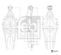 FEBI BILSTEIN 185910 Track Control Arm for MERCEDES-BENZ