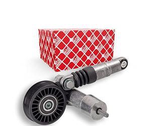 febi bilstein 18660 Tensioner Assembly with vibration damper, for auxiliary belt, pack of one