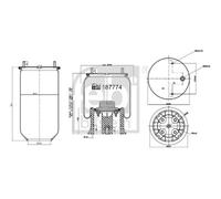 FEBI 187774 Air Suspension Bellow Replacement Spare Repair For Saf Krone