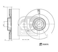 FEBI BILSTEIN 192876 Brake Disc Front Fits Ford Focus MK4 Turnier Ford USA