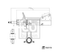 Ferdinand Bilstein Shock Absorber 193119 - Renault Kangoo/Express/Grand II, Mercedes-Benz 1.5L