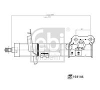 FEBI BILSTEIN 193146 Shock Absorber Front Left Fits Ford B-Max Tourneo Courier