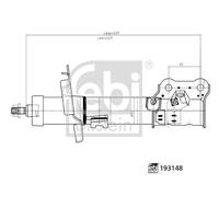 FEBI BILSTEIN 193148 Shock Absorber Front Right Fits Ford B-Max Tourneo Courier