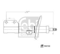 FEBI BILSTEIN 193150 Shock Absorber Front Right Left Fits Citroen Opel Peugeot