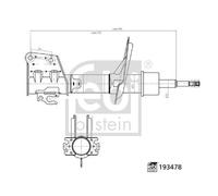 FEBI BILSTEIN 193478 Shock Absorber Front Right Left Replacement Fits Fiat Doblo