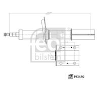 FEBI BILSTEIN 193480 Shock Absorber Front Right Left Fits Citroen Fiat Peugeot